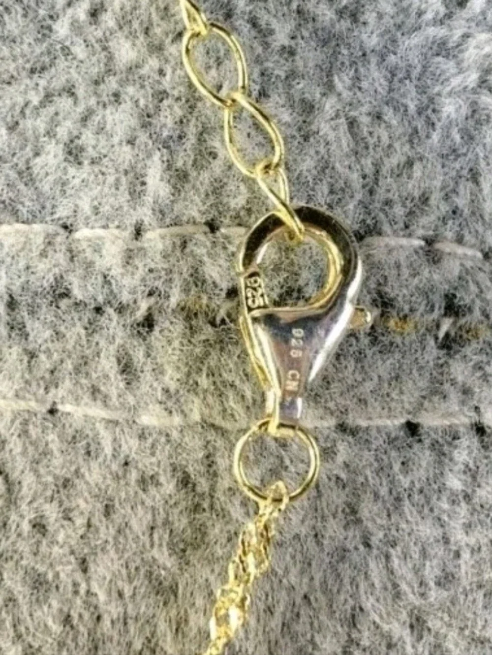Gold Tilted Open Heart Pendant Necklace 925 Silver Gold Plated 16-18